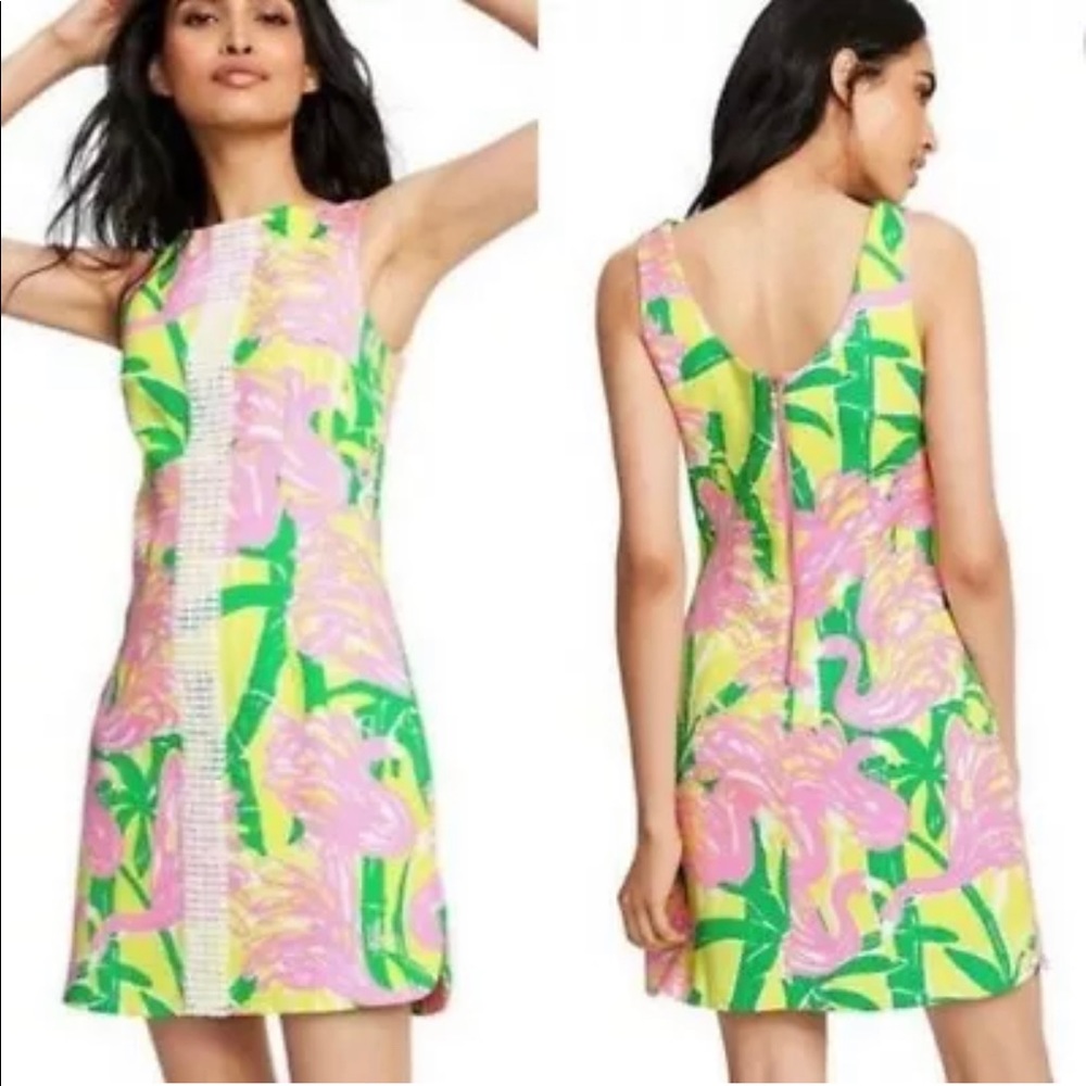 Lilly Pulitzer Pink Flamingo Shift Dress Sheath New With Tags